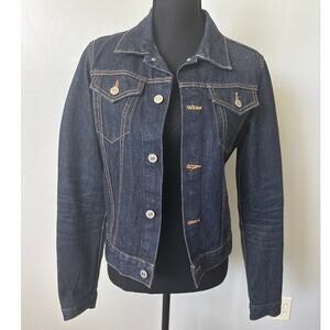 Juicy Jeans Vintage Made in the Glamorous USA Rigid Dark Denim Jacket Women M
